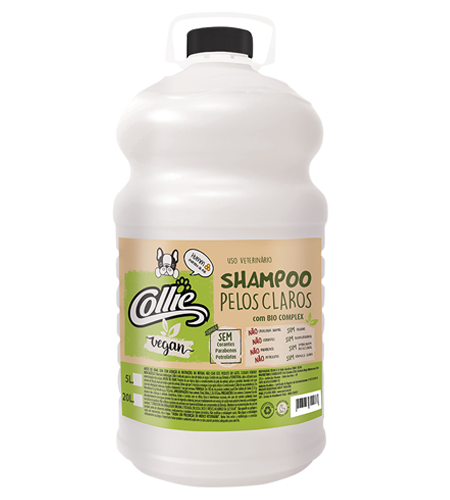 Shampoo Pelos Claros Collie 5 Litros